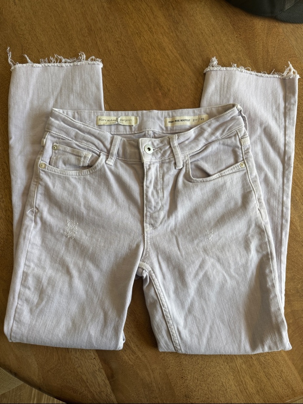 Pilcro and the Letterpress High-Rise Bootcut Jeans in Light LAVENDER